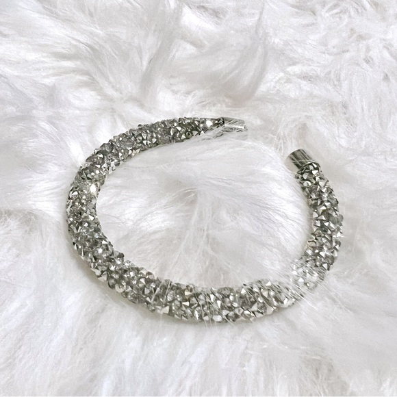 RHINESTONE CRYSTAL DUST CUFF BRACELET - Picture 3 of 4